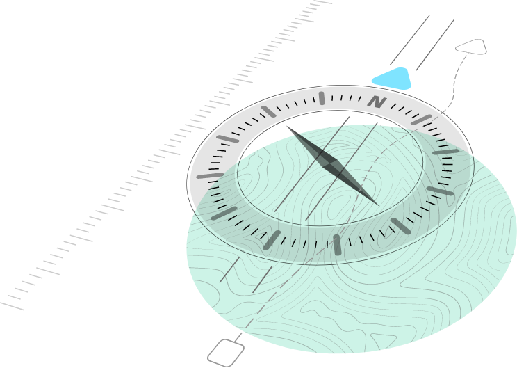 S&K lawyers hero image: compass showing a direction